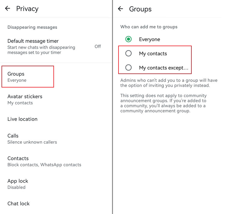 not added to random group chats on WhatsApp