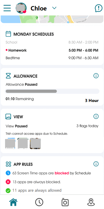 OurPact Screen Time Allowance for managing overall device usage
