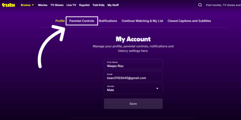 parental control on tubi