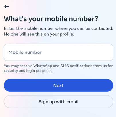 Enter a phone number