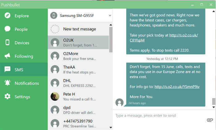 Pushbullet для синхронизации уведомлений