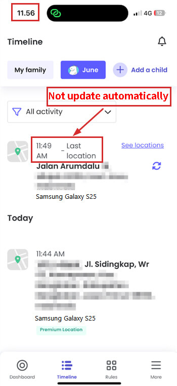 qustodio location not update