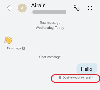 Recall Messages on Huawei