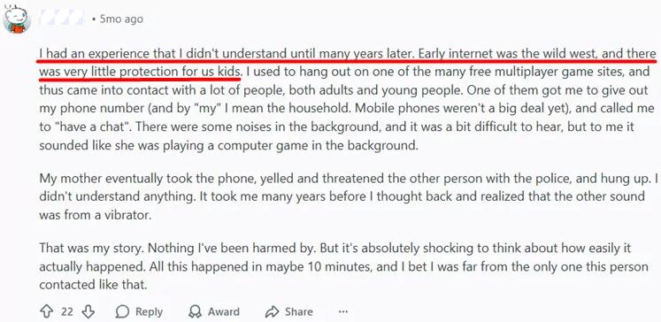 Reddit stories about online predators