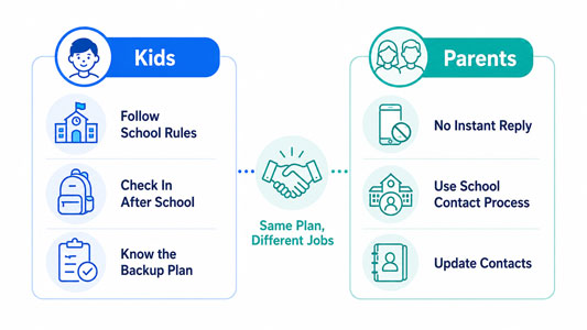 reset the phone rules for kids and parents