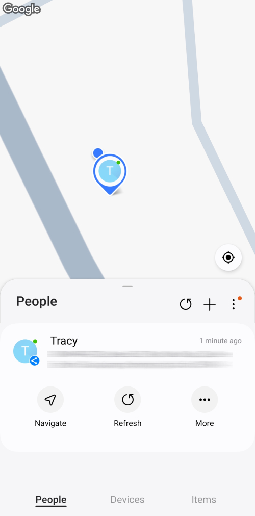 Samsung Find app location sharing Android