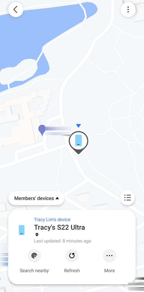 Samsung SmartThings Find member location