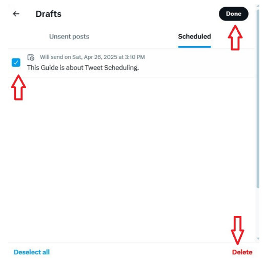 scheduling tweets on mobile