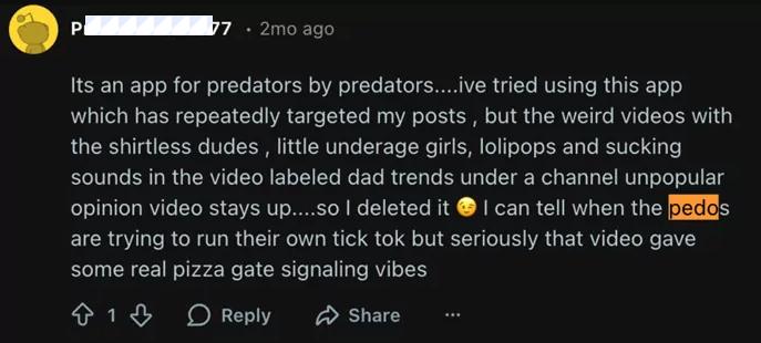 Scoopz app review showing predatory content targeting teens aged 13-15
