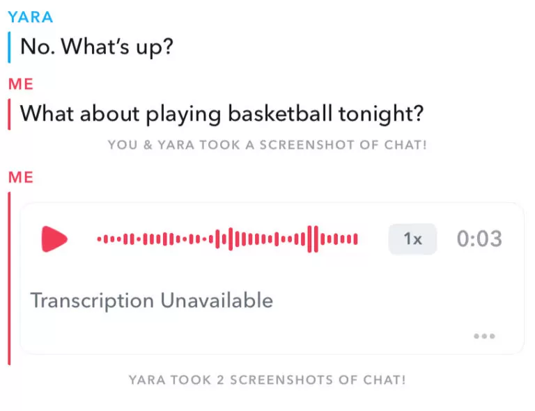 someone screenshots your audio on snapchat