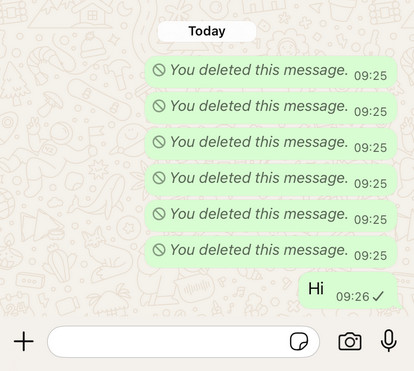 WhatsApp deleted messages