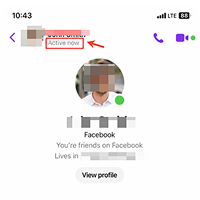 Facebook active status
