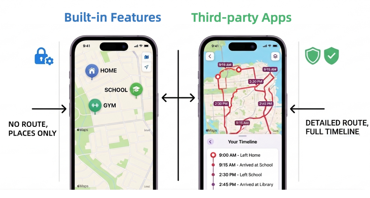built-in features vs third-party apps