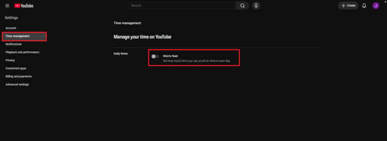 set youtube shorts feed limit on computer