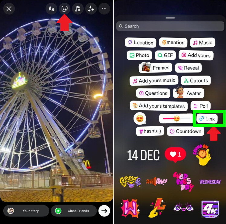 share youtube video on ig story