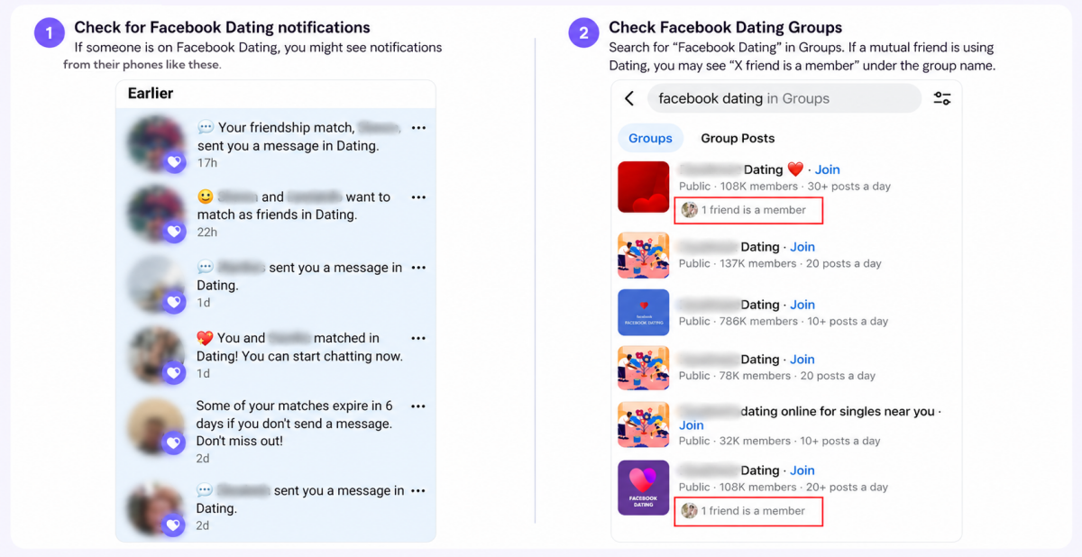 signs to tell if someone is on Facebook Dating