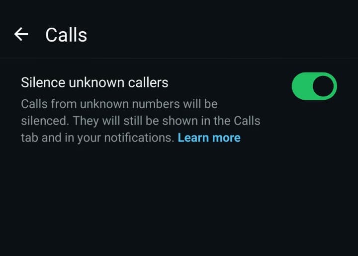 iPhone veya Android'de bilinmeyen arayanları sessize alma