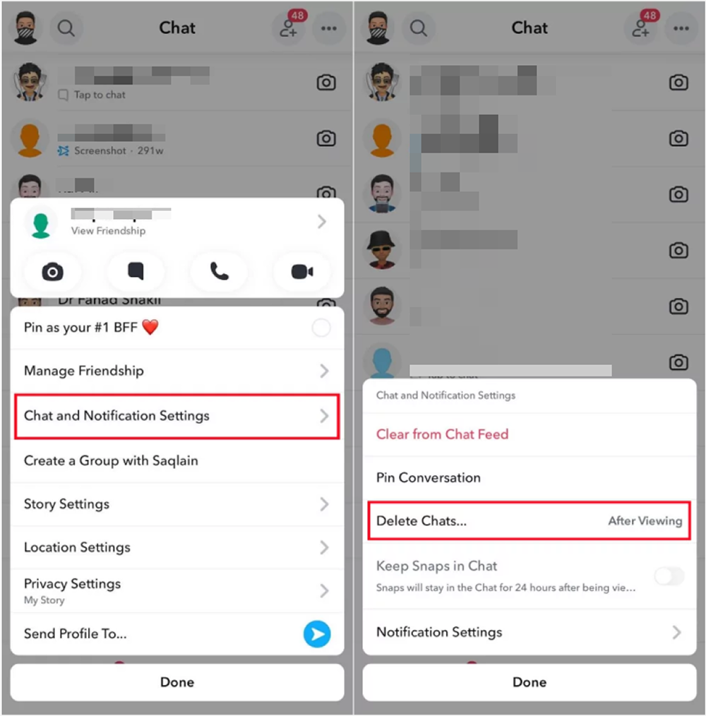 Snapchat otomatik silme zamanlayıcısı