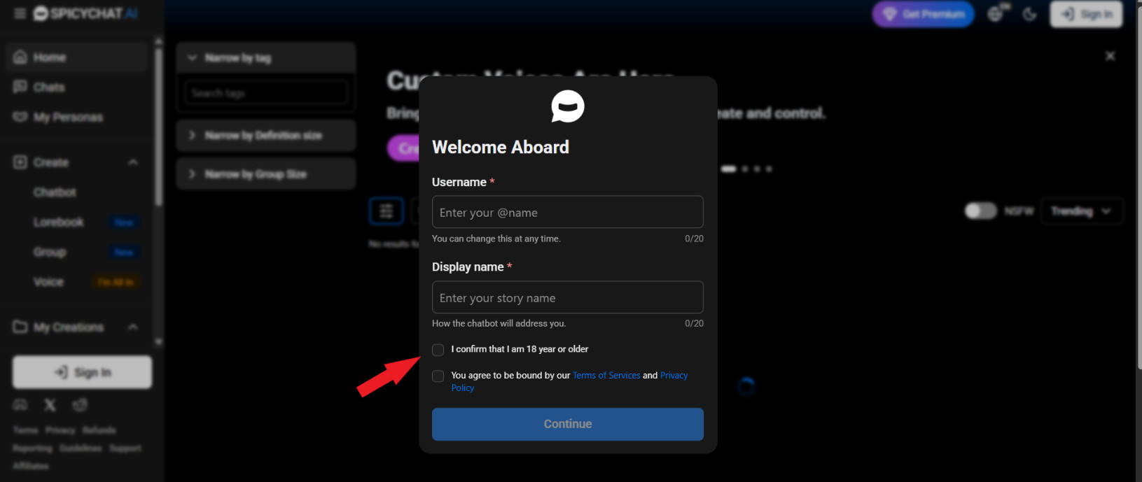 spicychat age verification
