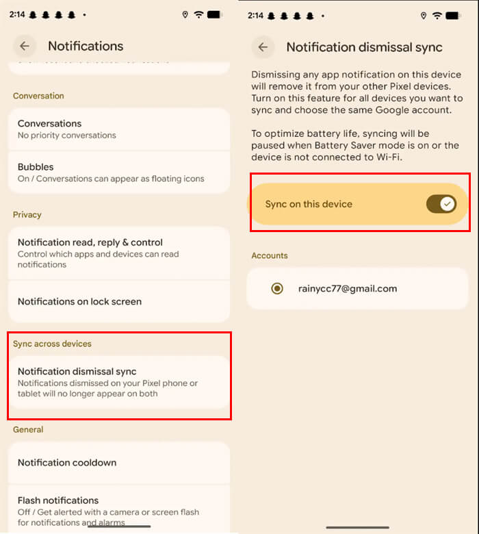 Синхронизация уведомлений между устройствами Google
