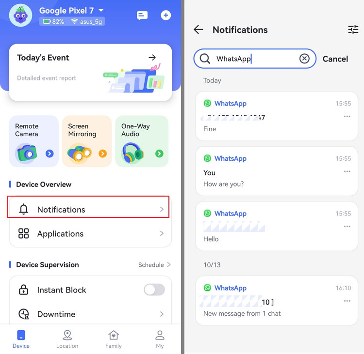 sync WhatsApp notifications on AirDroid