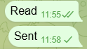 Telegram message status