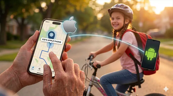 Track kid Android phone from iPhone