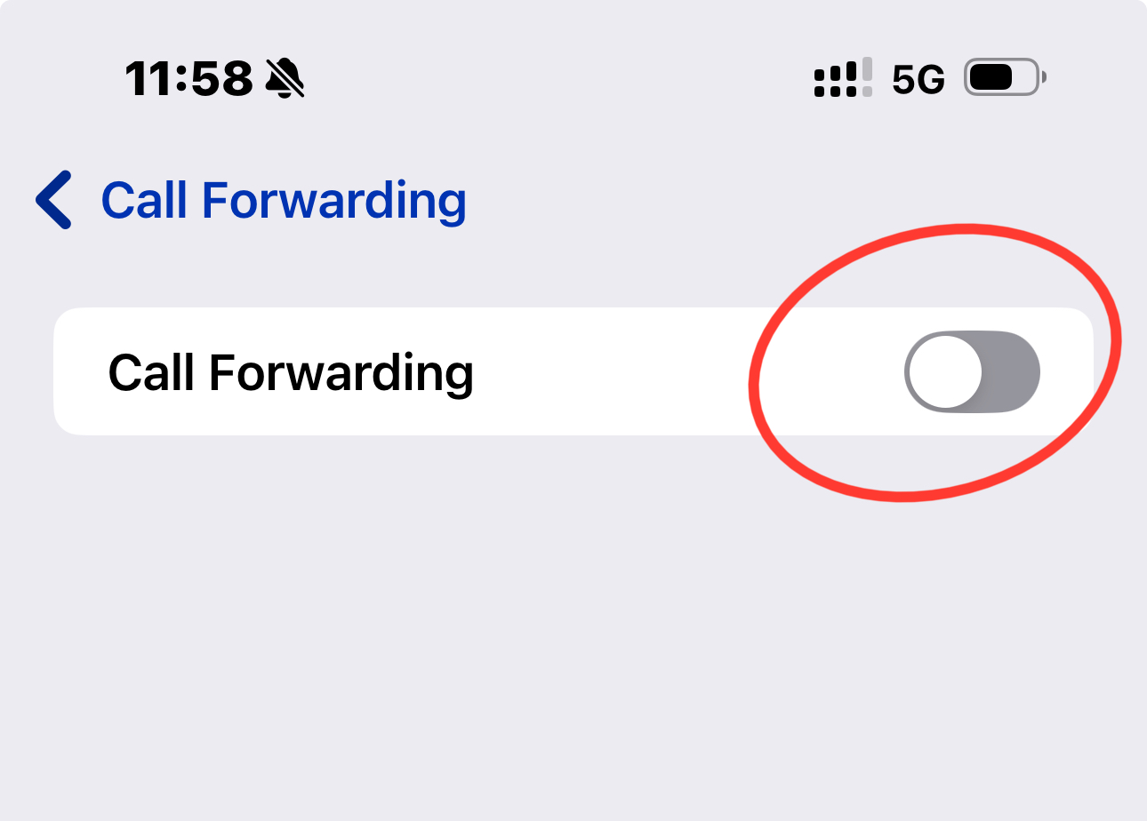 turn off call forwarding