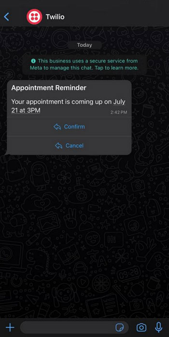Twilio WhatsApp Business API
