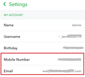 update Snapchat Recovery Info
