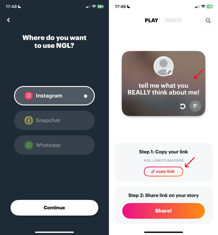 use UGL on Instagram