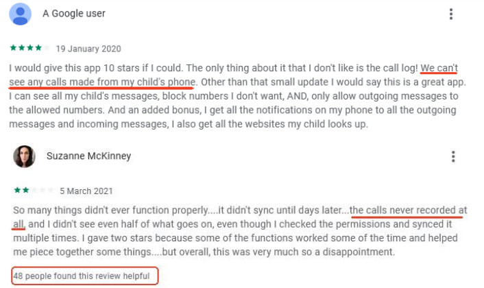 MMGuardian review from Play Store
