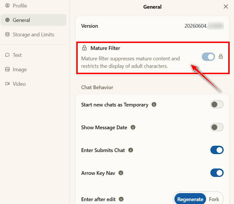 venice ai mature filter lock