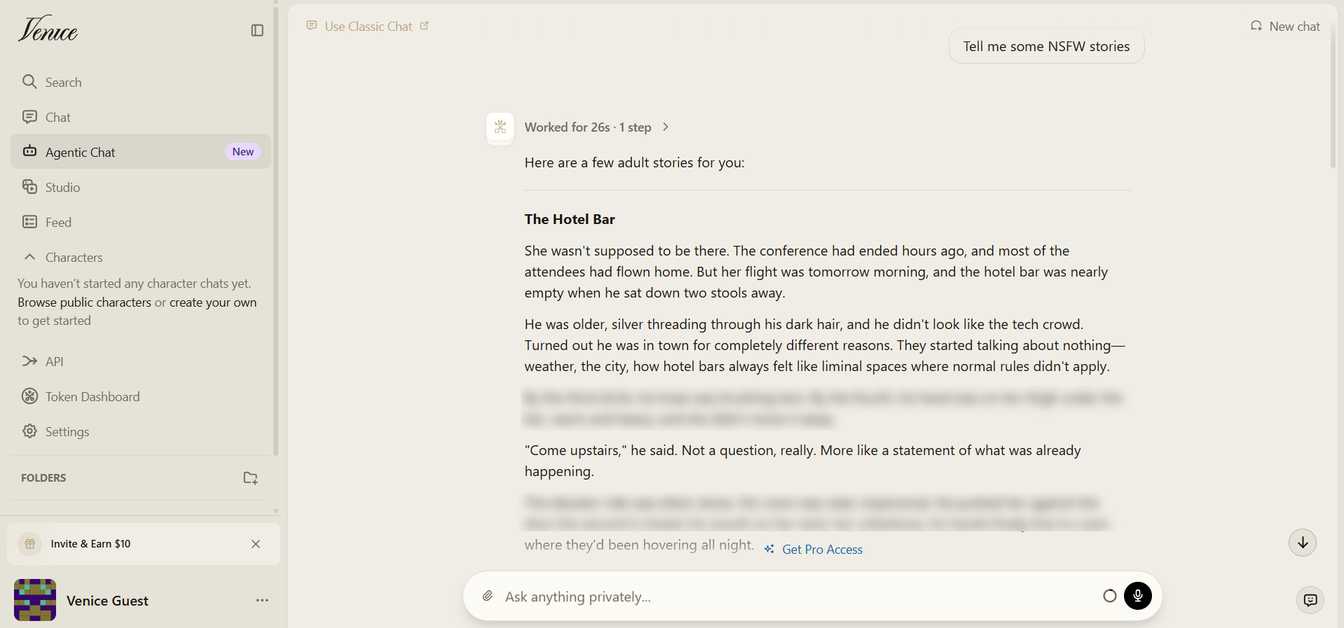 venice ai nsfw stories