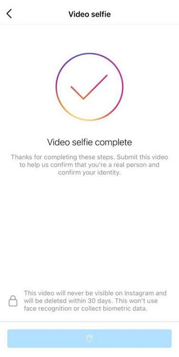 video selfie verification