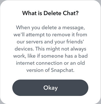 What is Delete Chat on Snapchat