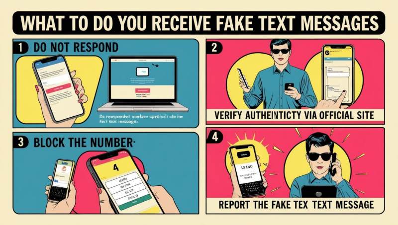 what to do if you receive a fake text message