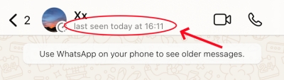 WhatsApp last seen status