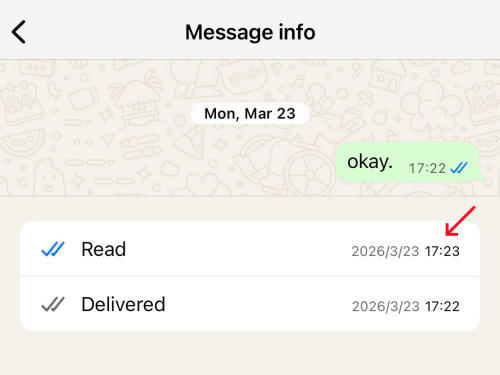 информация о статусе прочтения в WhatsApp