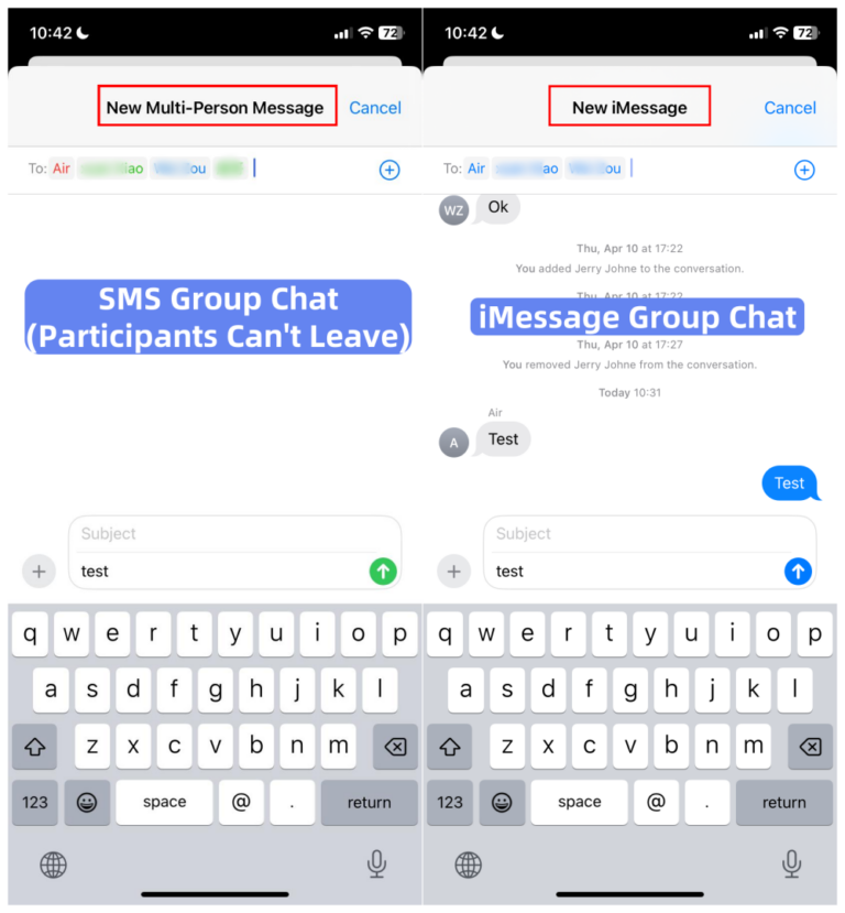why your cant leave iMessage group chat