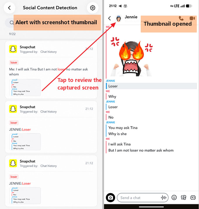 content alert context AirDroid