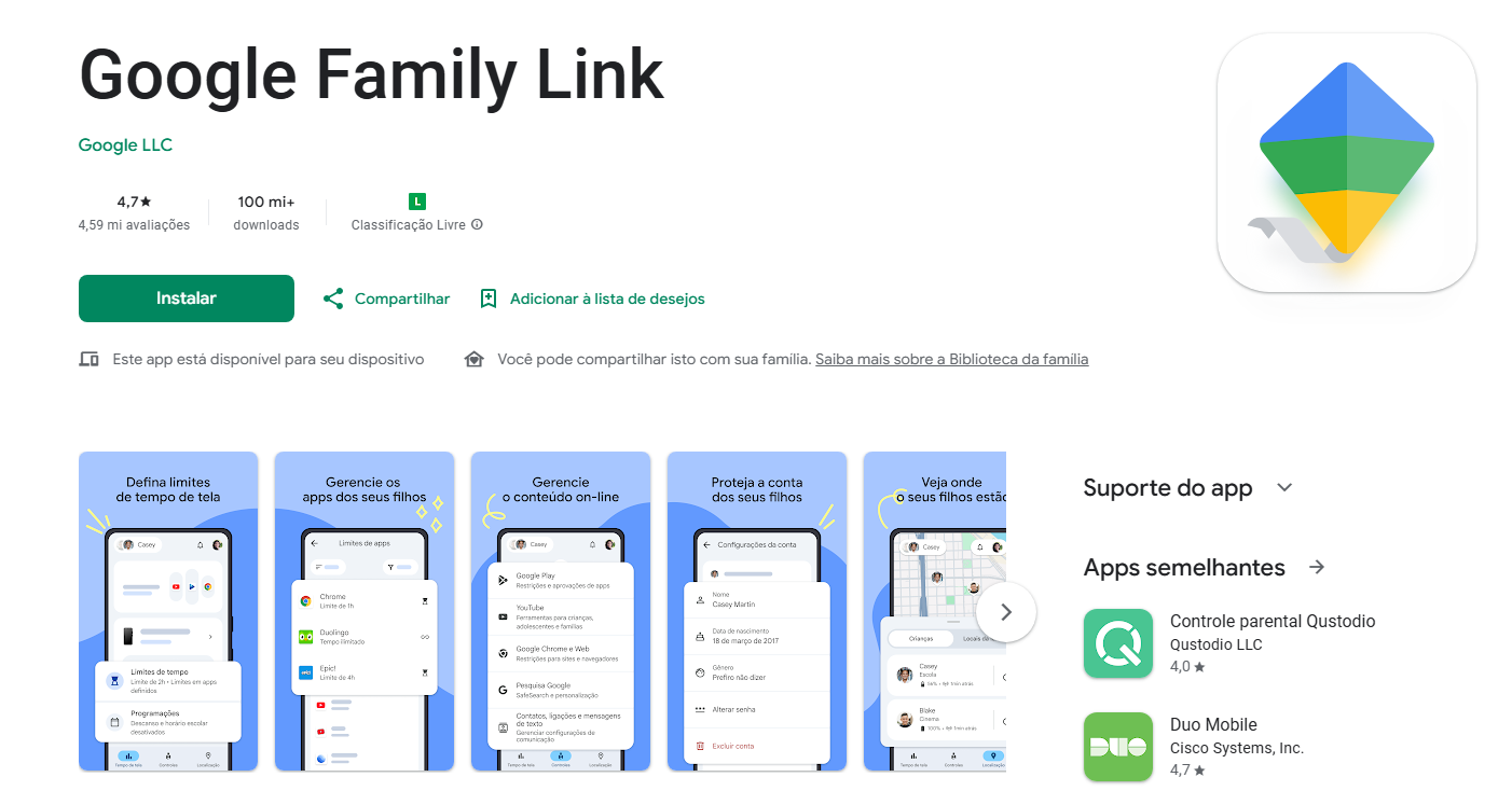 bloquear acesso a um site com google family link