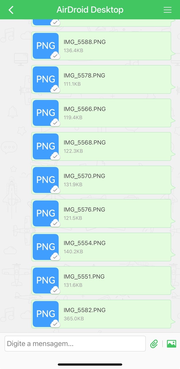 Enviar arquivos pelo app do AirDroid Personal no Android