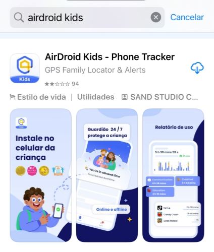 Baixar AirDroid Kids no Dispositivo iOS