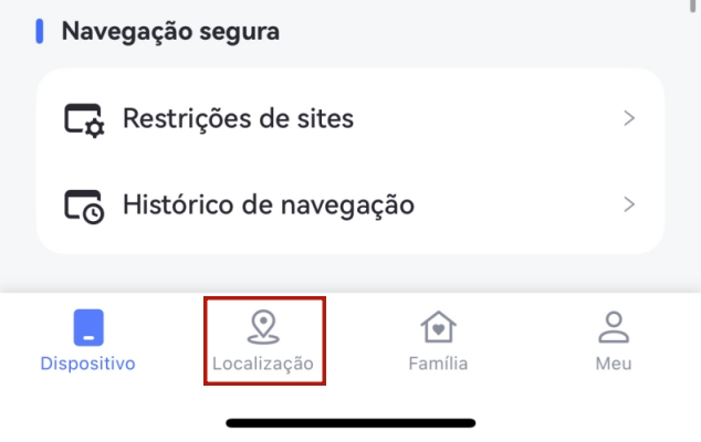 tocar no botão de localização no AirDroid para Android