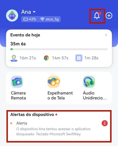Central de Mensagens do AirDroid para Android