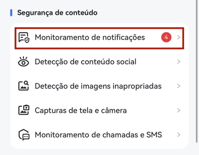 tocar em notificações