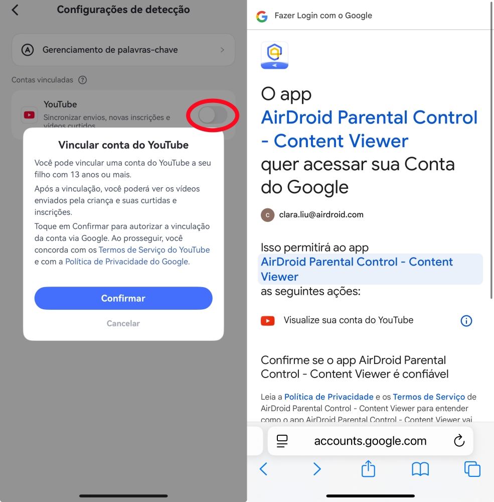 Detecção de Conteúdo YouTube no iOS