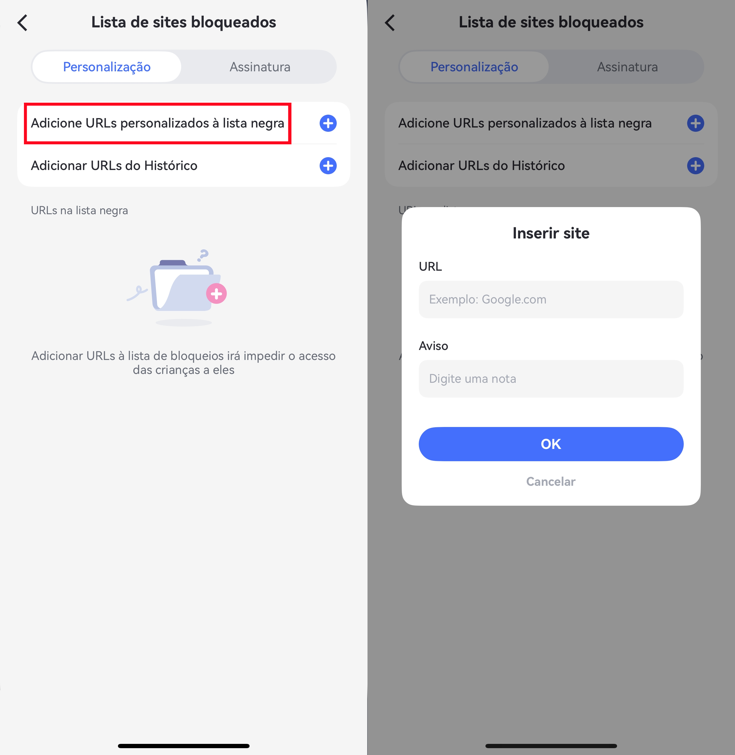 bloquear sites no chrome no celular