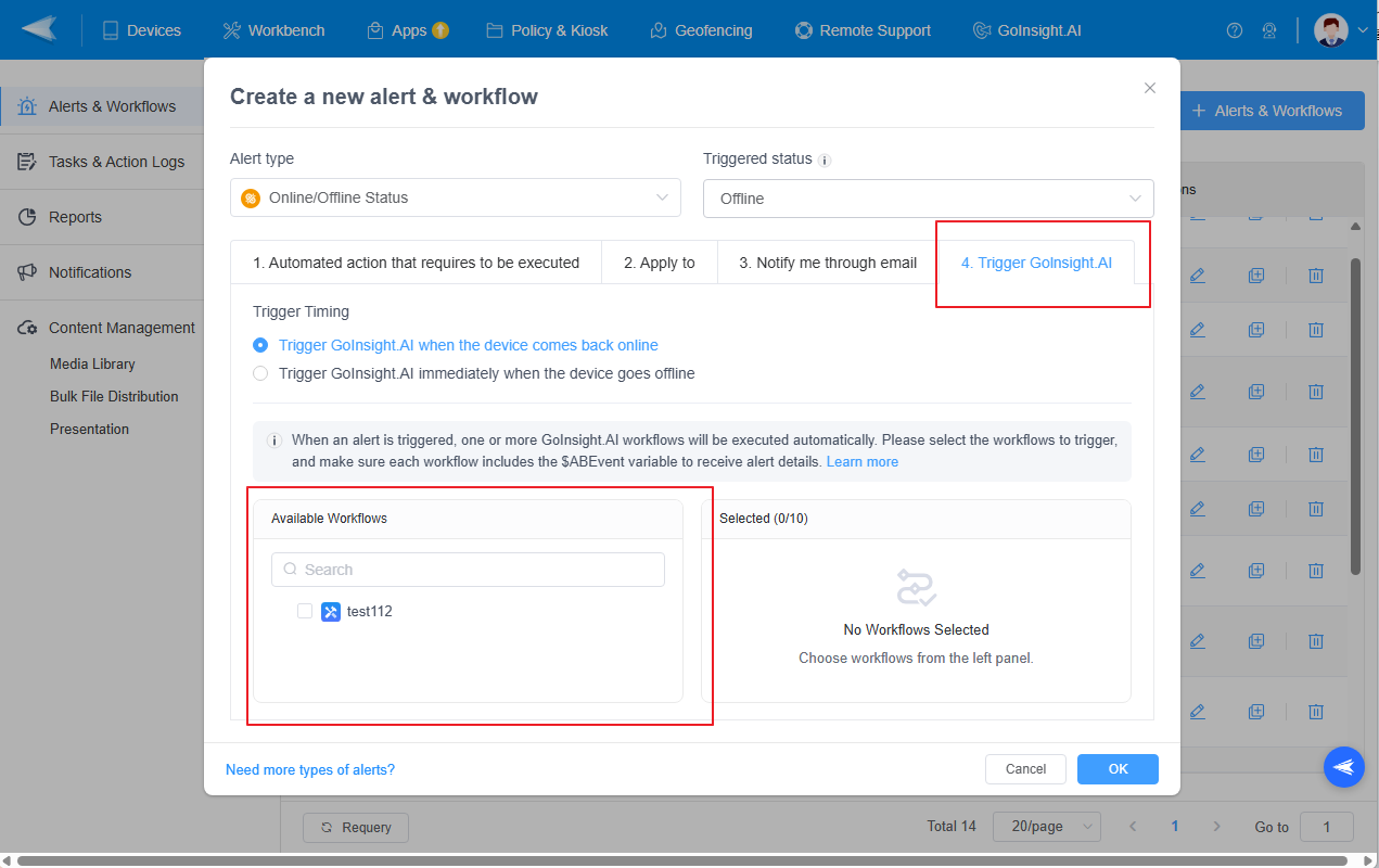 Trigger-predefined-follow-up-workflows
